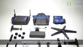 Heerrav Retail Sharp Gaming Chair Assembly Video [upl. by Chessy418]