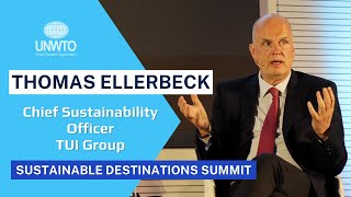 Thomas Ellerbeck Chief Sustainability Officer TUI Group  Sustainable Destinations Summit 2023 [upl. by Keyes245]