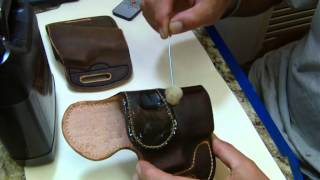 Homemade Leather Holster Part 7 Neatsfoot Oil amp Gum Trag [upl. by Tirb]