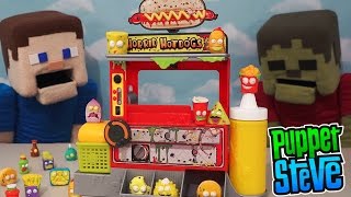 The Grossery Gang Season 2 Horrid Hot Dog Playset Unboxing Shopkin Puppet Steve [upl. by Yert356]