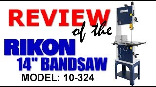 Shop Work Rikon 14quot 10324 Bandsaw Setup amp Review [upl. by Mechelle]