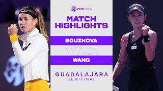 Marie Bouzkova vs Qiang Wang  2022 Guadalajara Semifinals  WTA Match Highlights [upl. by Topping219]