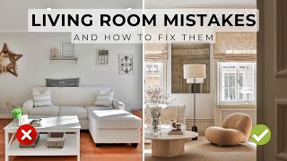 10 Living Room Interior Design Mistakes amp How To Fix Them [upl. by Oiziruam375]