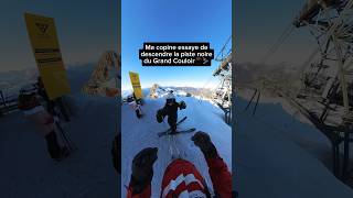 Ma copine descend pour la première fois la piste de ski la plus dure d’Europe le Grand Couloir  ⛷️ [upl. by Enelrae438]