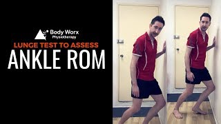 Lunge Test to Assess Ankle ROM  BodyWorx Physiotherapy Newcastle [upl. by Kacerek]