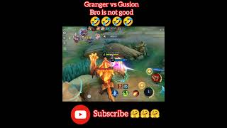 Granger vs Gusion Bro is not good🤣🤣🤣youtubeshortsmlbbgrangerviralgaming [upl. by Crescen]