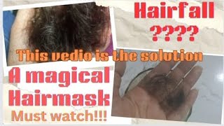 Hair spa at home DIY Curd Hair Mask Hairmask for smooth shiny and frizz free hair [upl. by Marjana]