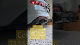 2022 Audi S5 Sportback cold start AWE Touring exhaust [upl. by Assena]