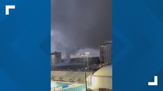 Bills fan video of apparent tornado in Fort Lauderdale [upl. by Batish]