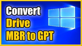 How to Convert MBR to GPT for Free on Windows 10 without Losing Data Easy Method [upl. by Dru]