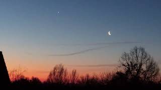 Mond und Venus am Morgenhimmel 08012024 [upl. by Oisacin]