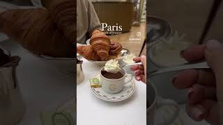 Breakfast in Paris✨📍 Laduree Champs Elysees parisparis pariscafe paris2024 youtubeislife love [upl. by Lurline]