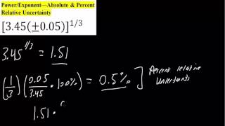 PowerExponent—Absolute amp Percent Relative Uncertainty [upl. by Hnao]