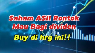 Saham ASII rontok mendekati cumdate bagaimana potensinya [upl. by Yellah949]