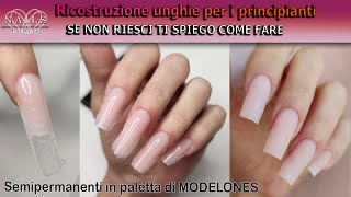 Ricostruzione unghie con ACRYGEL e DUAL FORMS  gel polish MODELONES [upl. by Ailemrac]