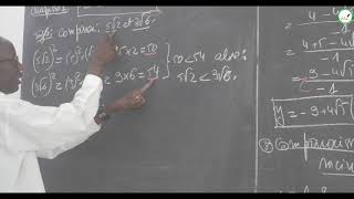 Cours  Troisième  Mathématiques  La racine carrée  Comparaison de nombre réel  M Diop [upl. by Elockin]