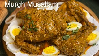 Murgh Musallam Recipe  How to make Murgh Musallam Mughlai Chicken Recipe Restaurant Style no oven [upl. by Sparke]