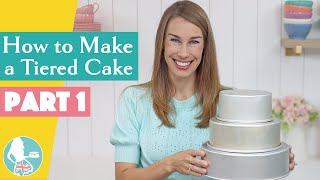 How to Make a Tiered Cake PART 1 [upl. by Nylirehc113]