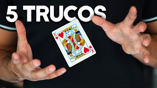 5 TRUCOS DE MAGIA CON CARTAS [upl. by Kaufman]