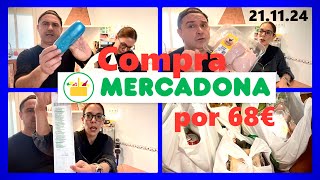 Compra MERCADONA POR 68€ 🛒  Cesta de la compra 💶  Alimentación [upl. by Kancler873]