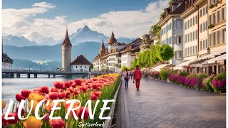 LucerneSwitzerland 🇨🇭 walking tour 4K 60fps  A beautifull Swiss town [upl. by Hallee206]