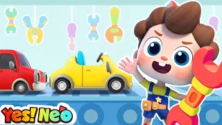 Lets Repair Toy Cars  Cars Challenge Song  Cars Rescue  Nursery Rhymes amp Kids Songs  Yes Neo [upl. by Noyes]