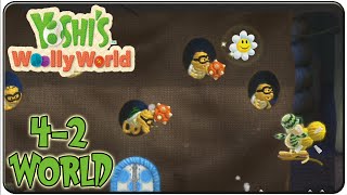 Yoshis Woolly World 100 Walkthrough World 42 Lakitu PeekaBoo [upl. by Dinsmore]