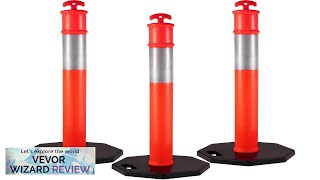 VEVOR 3Pack Traffic Delineator Posts 44 Inch Height Orange Delineator Cones Review [upl. by Jaquelin]