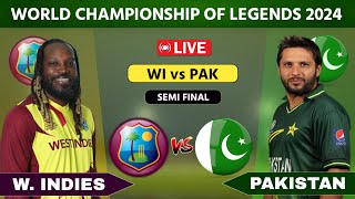 Pakistan Champions vs West Indies Champions Live Semi Final  World Legends Championship 2024 [upl. by Nwahsit84]