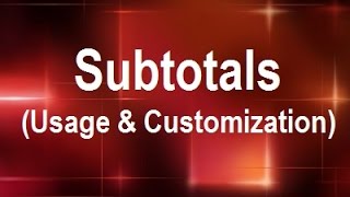 MicroStrategy  Subtotals usage and customization  Online Training Video by MicroRooster [upl. by Yarased]