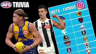 The Most Followed Player on INSTAGRAM for Every AFL Club [upl. by Xylina]