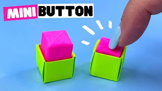 How to make MINI origami BUTTON TOY NO GLUE origami pop it origami fidget toy [upl. by Sherm]