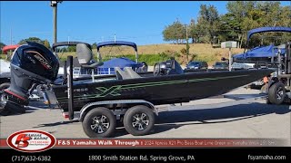 2024 Xpress X21 Pro Bass Boat Lime green w Yamaha Vmax 250 SHO F amp S Yamaha Hanover PA [upl. by Nohtan]