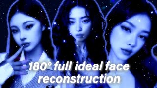 EXTREME facial beauty  180° IDEAL FACE transformation ₊˚ˑ༄ؘ collab w skylerrr [upl. by Notsnarc]