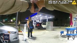 Armed Suspect ‘Acting Crazy’ at Gas Station Shot by California Cops [upl. by Ayotnom424]