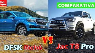 JAC Frison T8 PRO vs Dongfeng RICH 6 2022 ¿Entre las Mejores Pick UPs Chinas  Vary Topics [upl. by Secnarf]