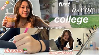 First Day of College Vlog Freshman year Carnegie Mellon  College Diaries Episode 4 [upl. by Skilken264]