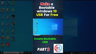 How to Create a Bootable Windows 10 USB for Free  Quick Tutorial pendrive bootable [upl. by Perrin]