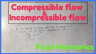 Compressible amp Incompressible flowFluid Mechanics [upl. by Jessica657]