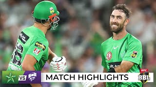 Stars crush Hurricanes as Maxwell makes history  BBL11 [upl. by Hannaoj998]