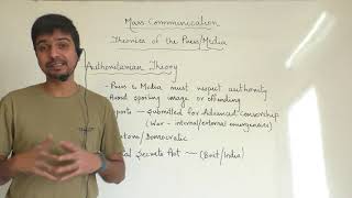 Theories of the pressmedia authoritarian theory quotmass communicationsquot [upl. by Laenaj]