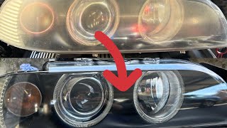 Headlight restore for 20  DIY  renew repair Headlight  e39 blind headlights  Phantom Racing [upl. by Scotty303]