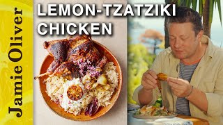 Lemontzatziki Chicken  Jamie Oliver Cooks the Mediterranean [upl. by Abert]