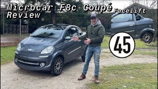 Microcar MGO F8c Coupé Facelift Review Fahrzeugvorstellung [upl. by Ellerahs]