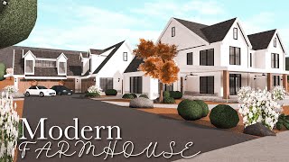 Modern Farmhouse MEGA Mansion Bloxburg Speedbuild 200k [upl. by Tur]