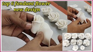 how to make fondant flower  fondant flowers for wedding cakes  fondant flowers  flower cake [upl. by Rothschild]