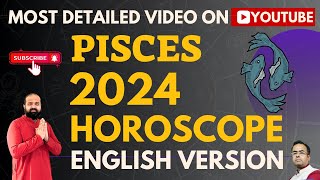 Pisces 2024 Horoscope Predictions in English  Vedic Astrology Yearly Horoscope  12 Zodiac 2024 [upl. by Hungarian]