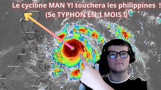 ⚠️🌀le typhon MAN YI touchera les Philippines ce weekend  ⚠ 5e TYPHON EN 1 MOIS [upl. by Olimpia301]