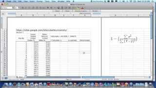 Coeficiente de Determinacion R2 Regresión Lineal Simple usando formula en Excel [upl. by Ross]