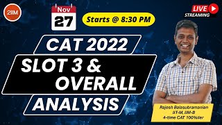 CAT 2022 Slot 3 amp Overall Analysis  CAT 2022 Paper Analysis  2IIM CAT Preparation [upl. by Avon915]